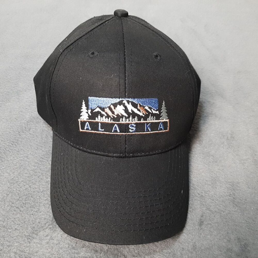 Alaska Shirt Company Hat Cap Men One Size Black Snap Back Adjustable Cotton